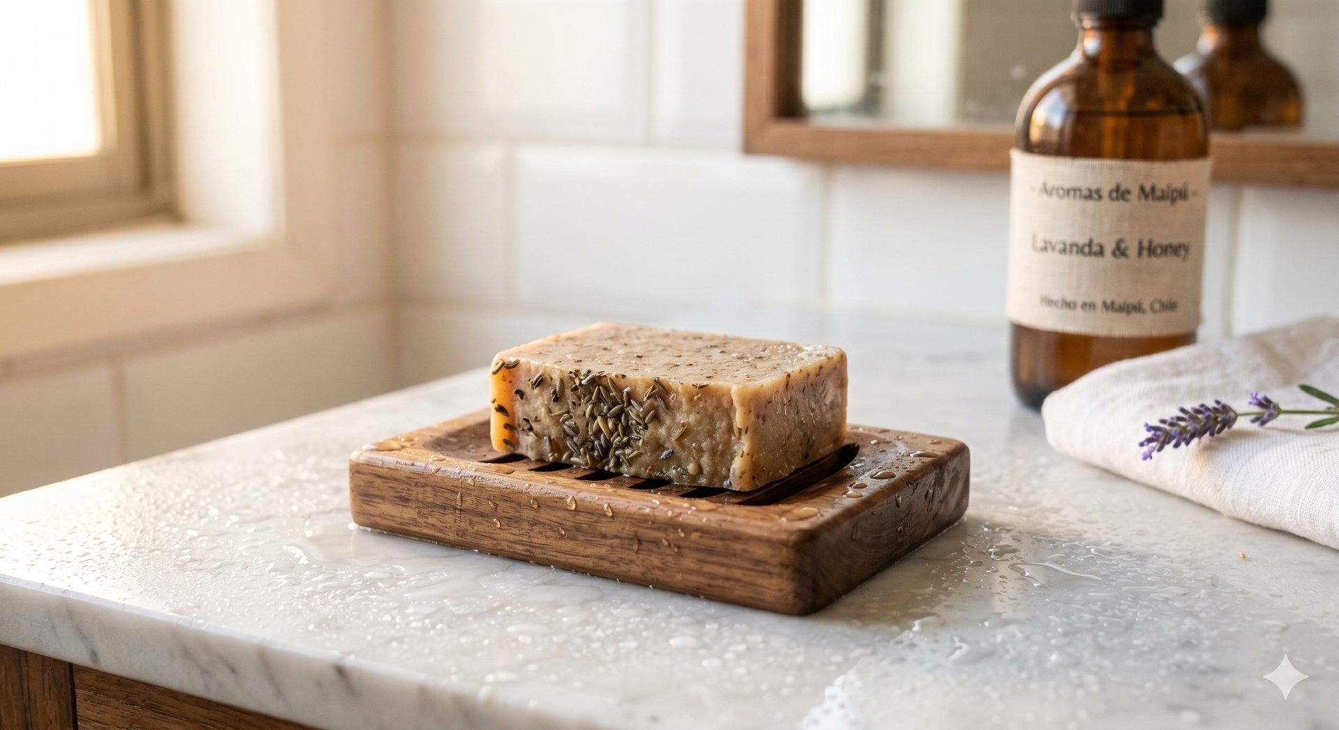 Jabonera de madera de olivar